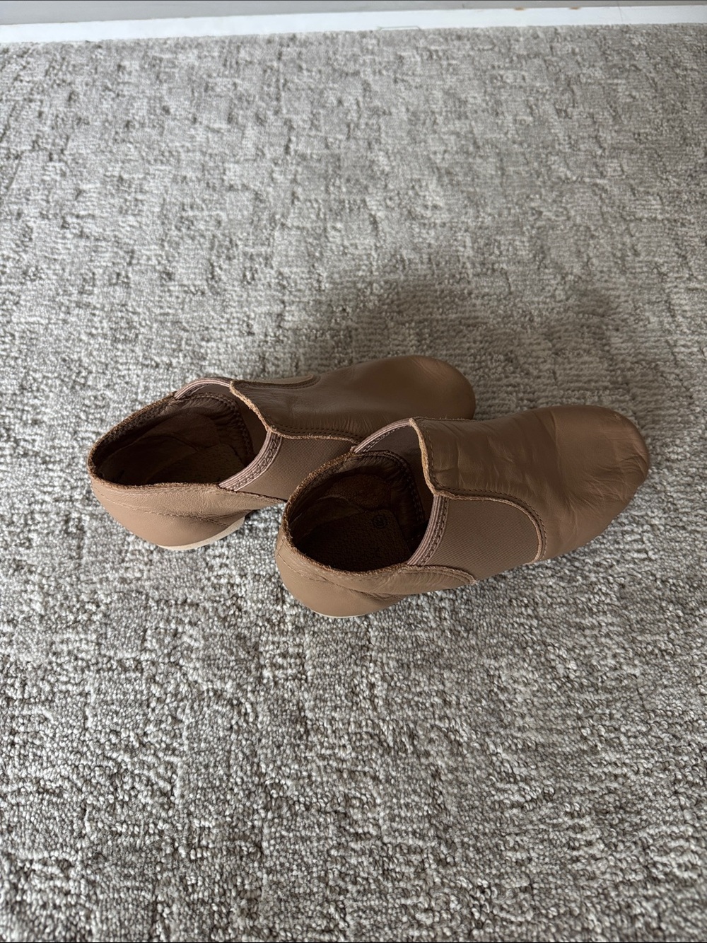 Capezio Kids Taupe Slip-On Dance Shoes